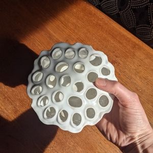 Unique white porcelain vase